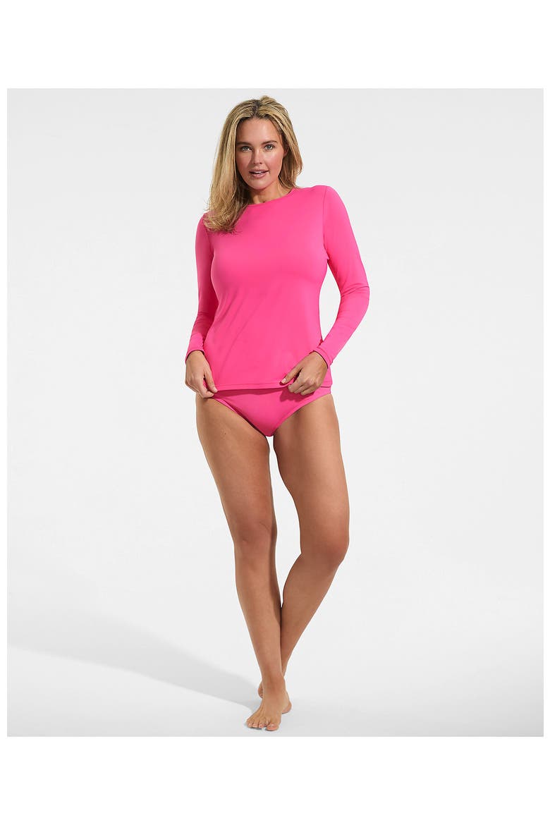 Long Sleeve Relaxed UPF 50 Rash Guard, Alternate, color, Pink Azalea