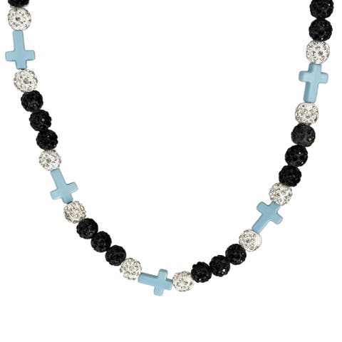 Anchor Faith Drip Beaded Sports Necklace