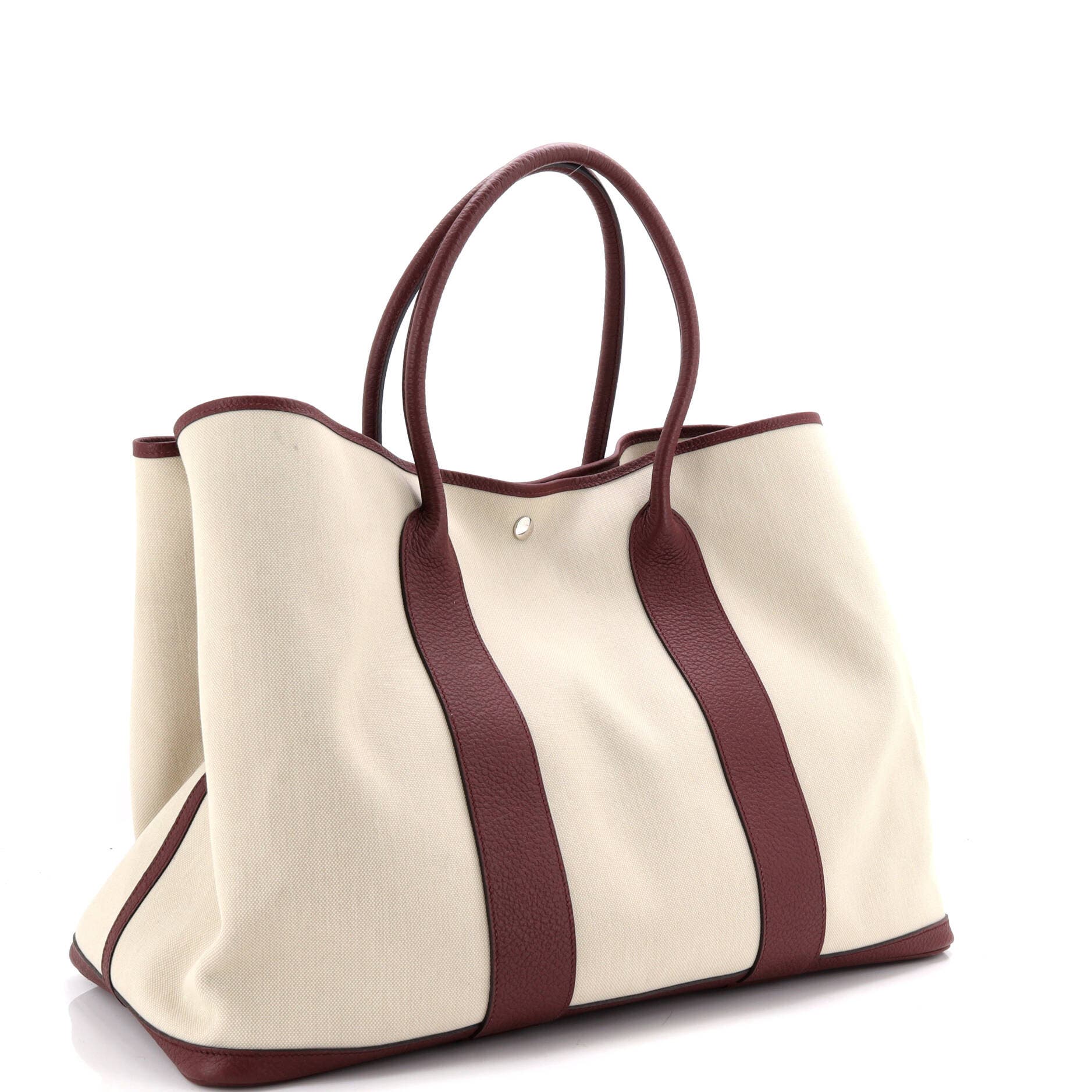 Garden Party Tote Toile and Leather 49, Alternate, color, Red