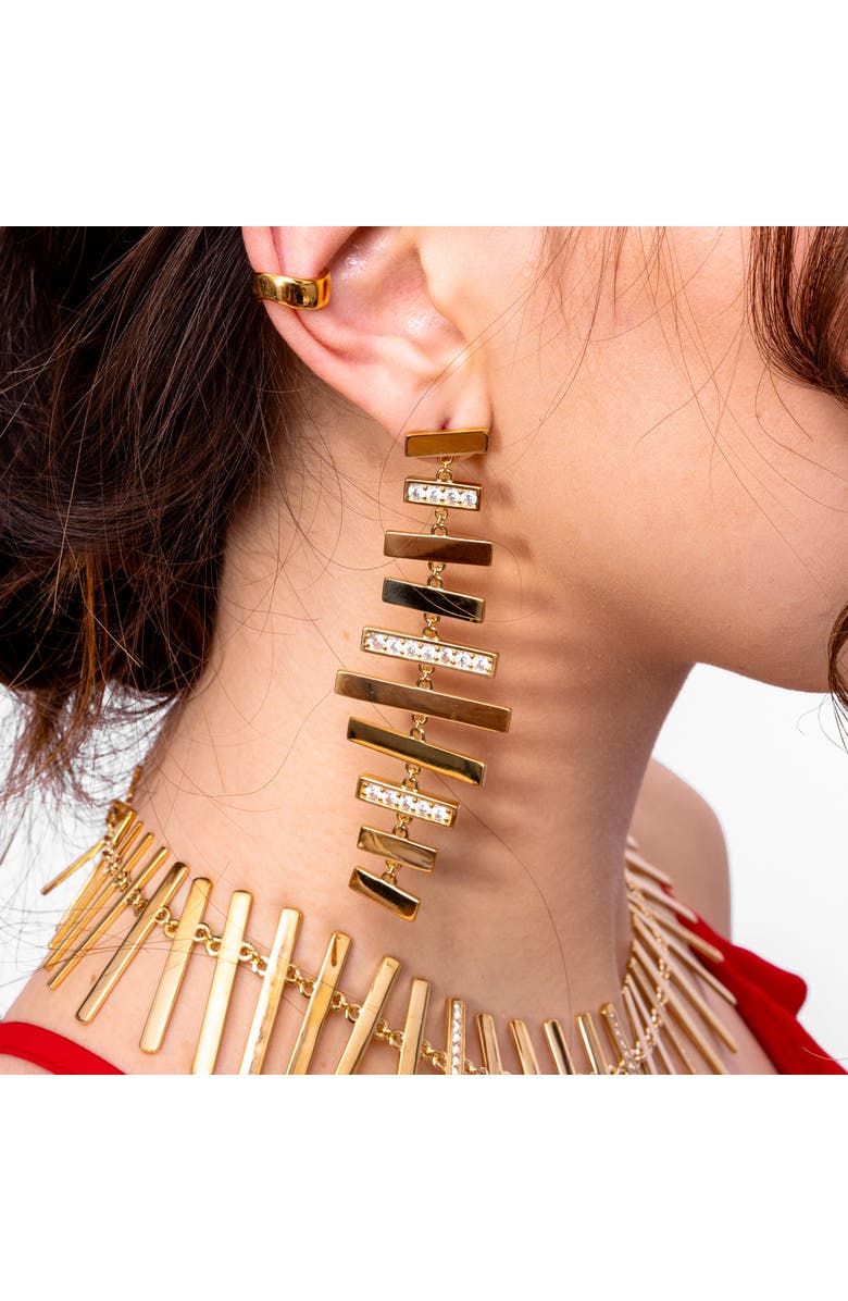 Lucy Quartermaine Wind Chime Earrings, Alternate, color, Gold