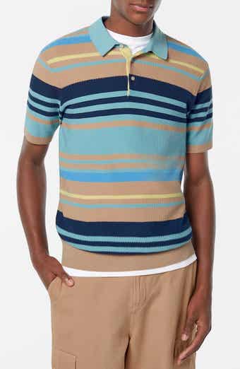 Scotch & Soda Stripe Textured Cotton Knit Polo