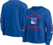 FANATICS Women's Fanatics Blue New York Rangers Go Team Pullover Sweatshirt
