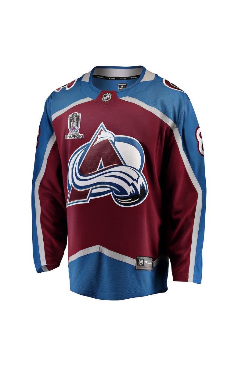 FANATICS Men's Fanatics Branded Cale Makar Burgundy Colorado Avalanche 2022 Stanley Cup Champions Breakaway Patch Player Jersey, Alternate, color, 