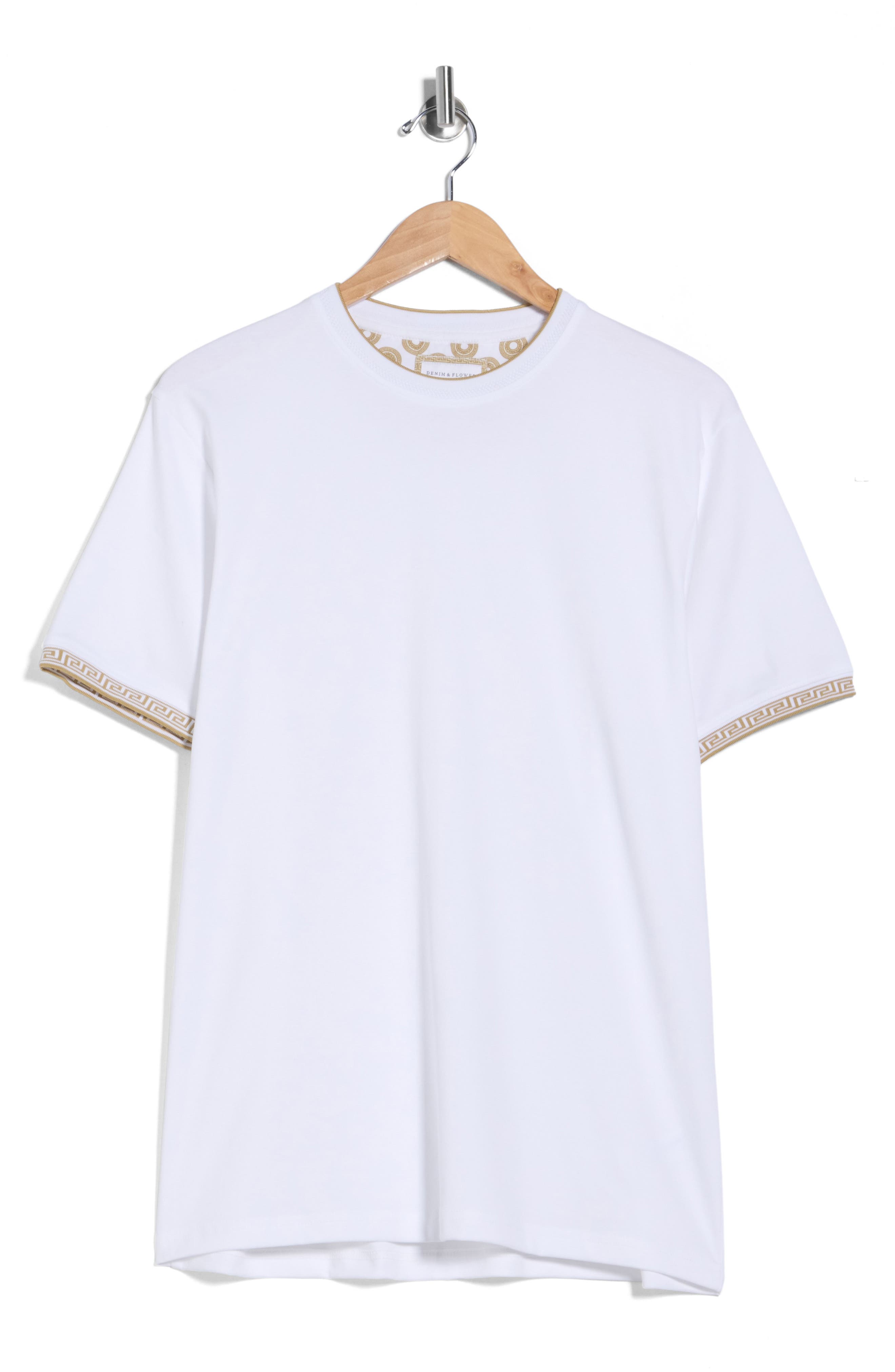 DENIM AND FLOWER Tipped Crewneck T-Shirt