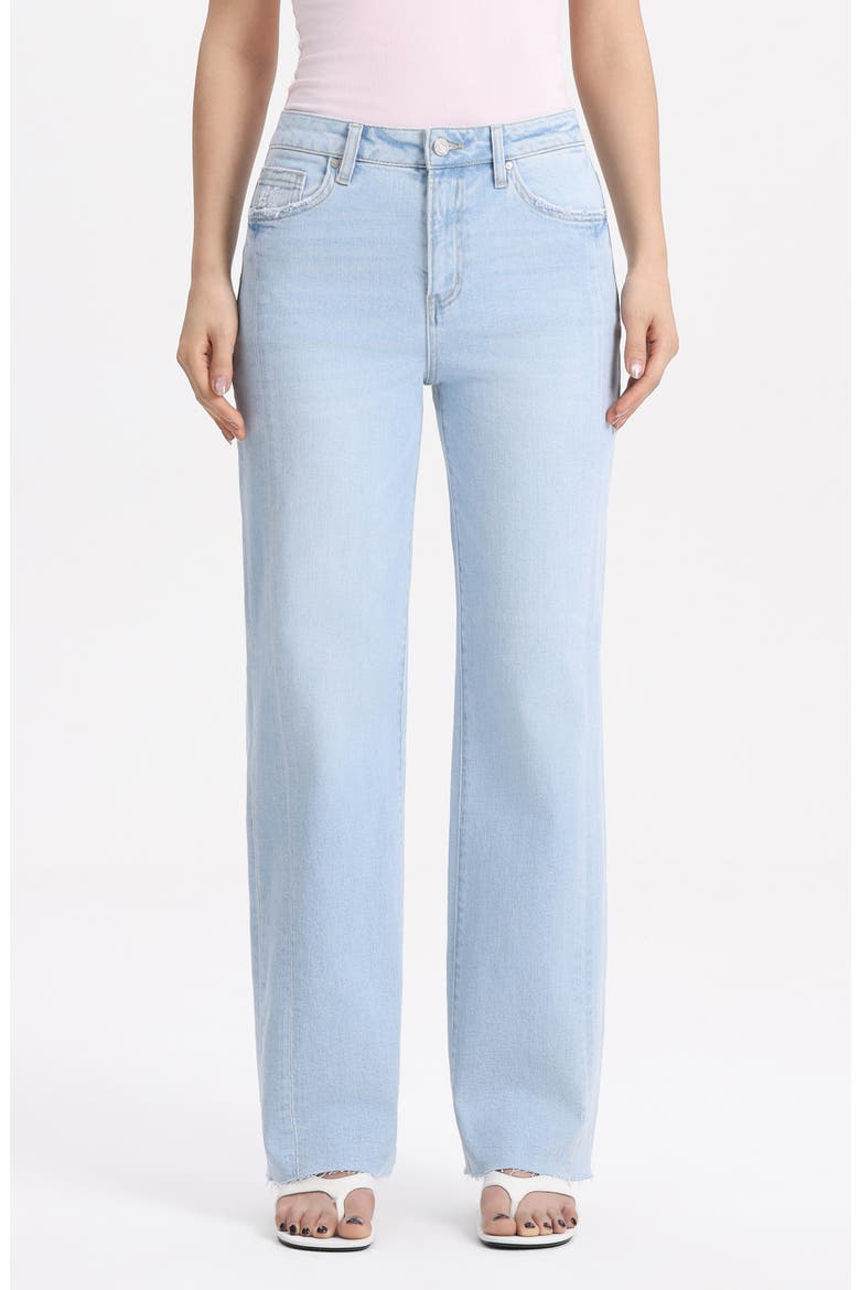 High Waist Straight Leg Jeans, Main, color, ICEVEIL