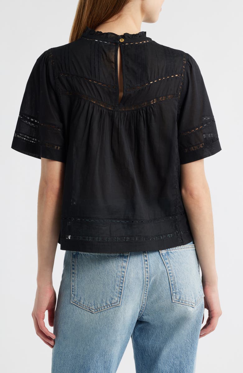 Rails Daisy Open Stitch Top, Alternate, color, Black