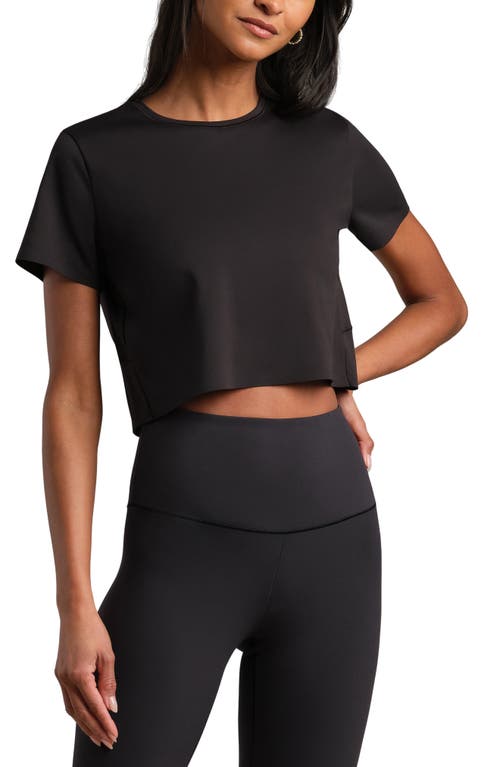 Rhone Serene Crop Performance T-shirt In Black