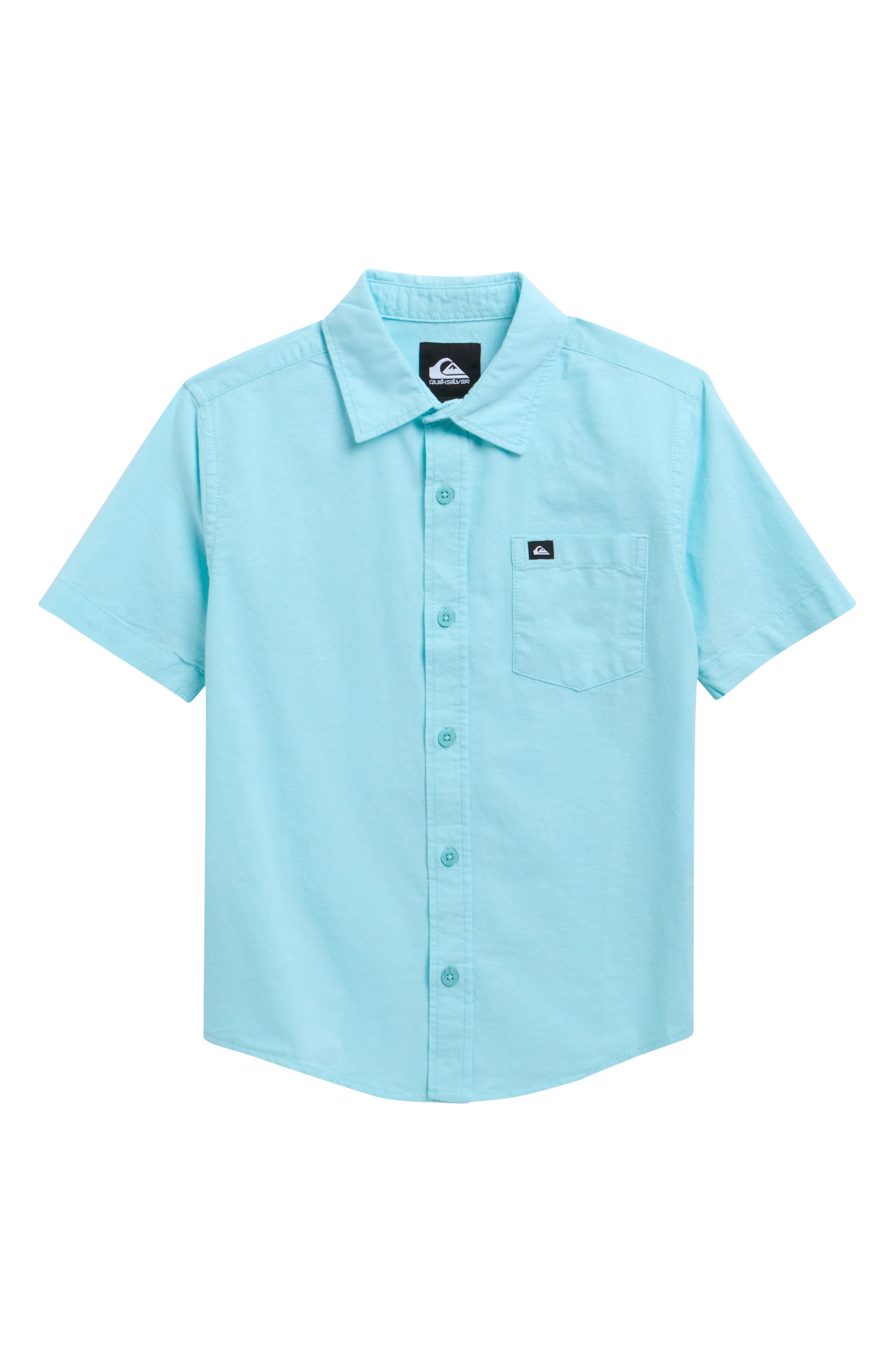 Quiksilver Kids' Classic Short Sleeve Cotton Button-Up Oxford Shirt