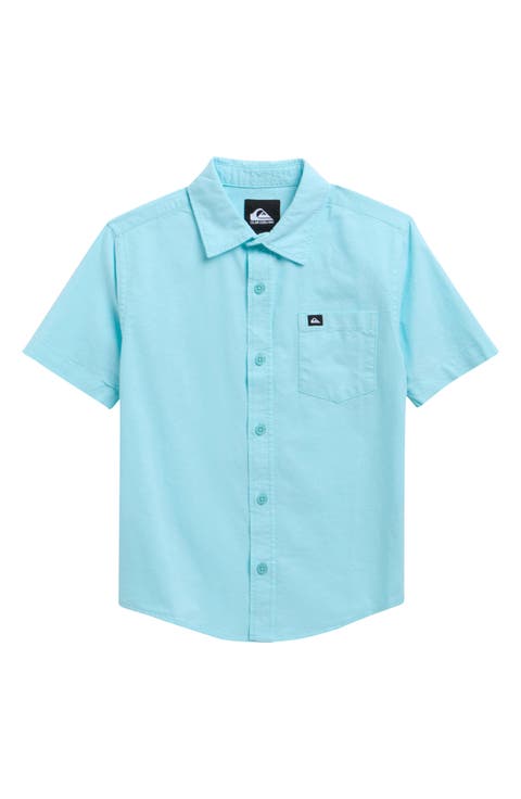 Kids' Classic Short Sleeve Cotton Button-Up Oxford Shirt (Big Kid)