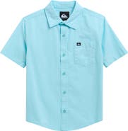 Quiksilver Kids' Classic Short Sleeve Cotton Button-Up Oxford Shirt