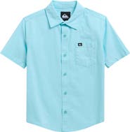 Quiksilver Kids' Classic Short Sleeve Cotton Button-Up Oxford Shirt