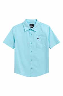Quiksilver Kids' Classic Short Sleeve Cotton Button-Up Oxford Shirt