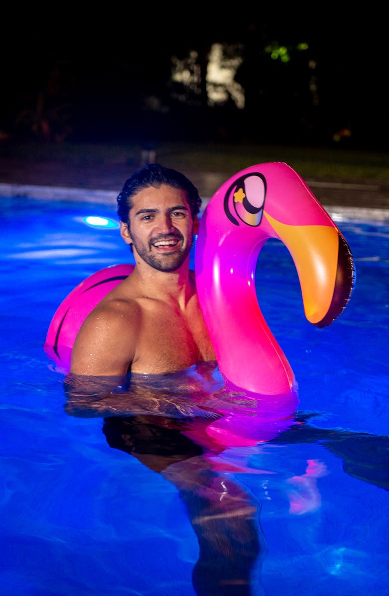 POOLCANDY Flamingo LED Ride-On Noodle Pool Float, Alternate, color, Pink