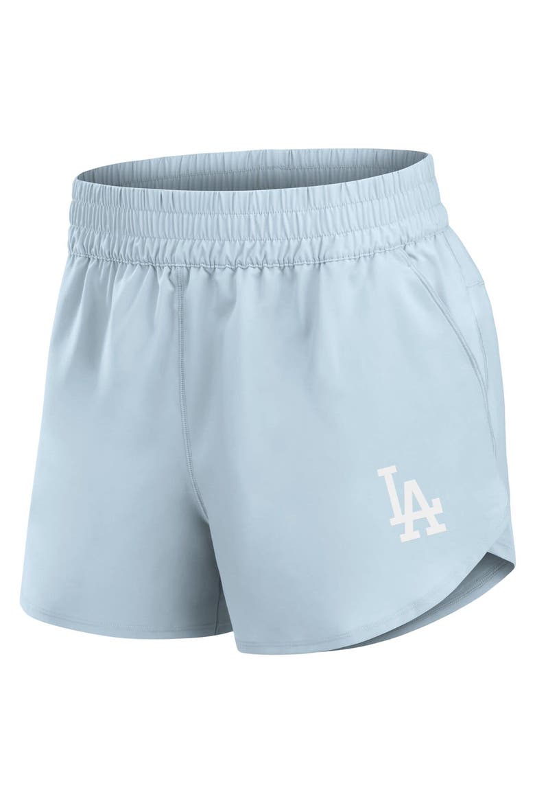Women's Fanatics Light Blue Los Angeles Dodgers Studio Woven Vibe Shorts, Alternate, color, Light Blue