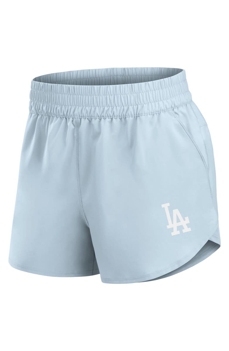 FANATICS Women's Fanatics Light Blue Los Angeles Dodgers Studio Woven Vibe Shorts, Alternate, color, Light Blue