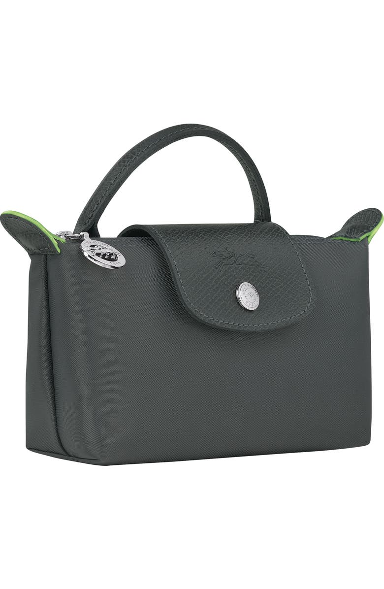 Longchamp Le Pliage Recycled Canvas Cosmetics Case, Alternate, color, Graphite