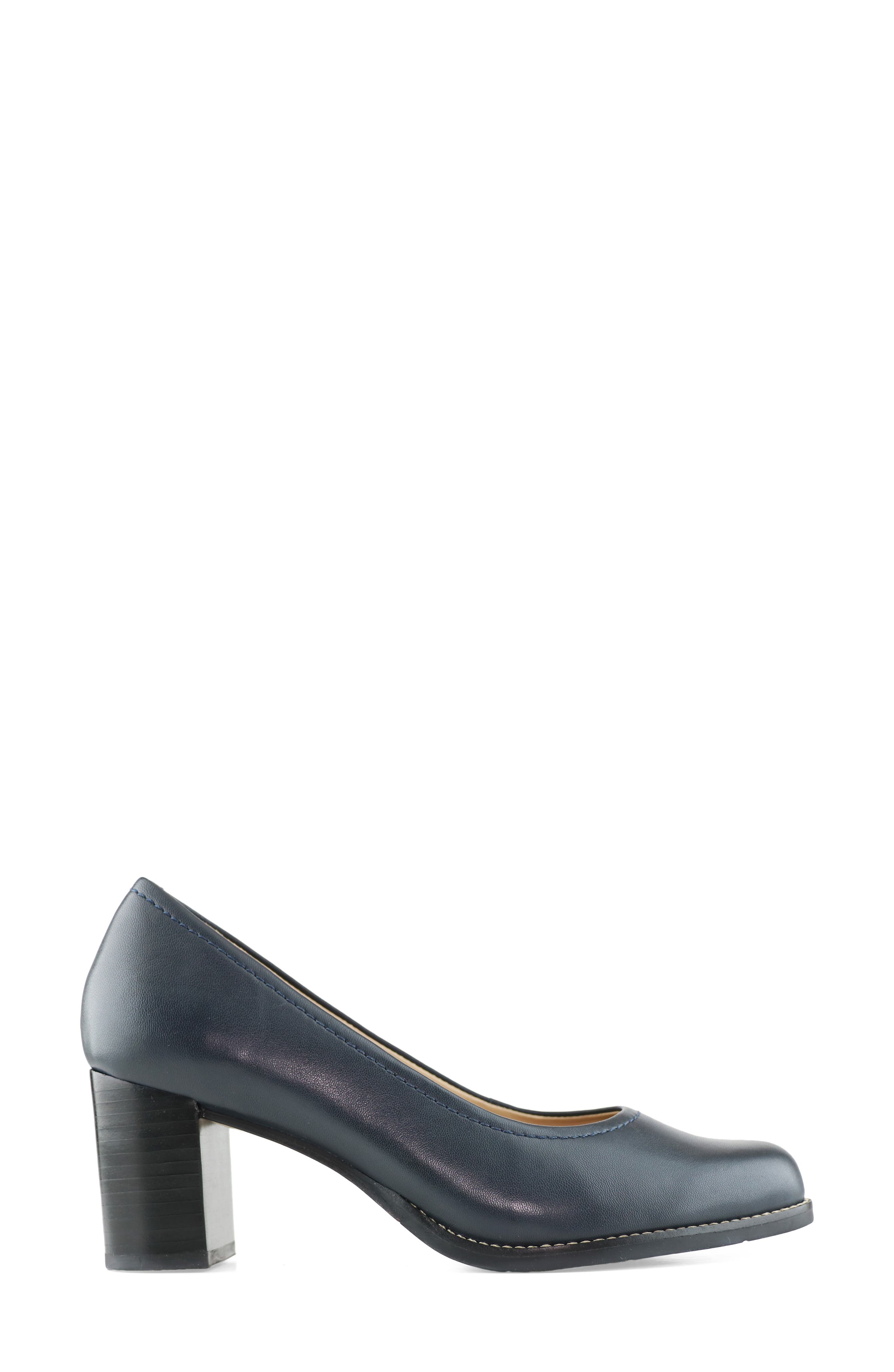 NYC Leather Pump, Alternate, color, NAVY NAPA