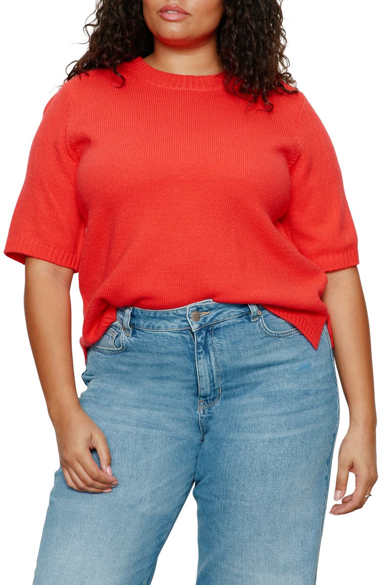 Sanctuary Perfect Sweater Tee, Alternate, color, Tulip Red