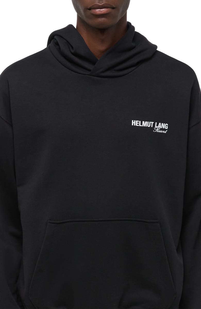 Helmut Lang Ski Map Graphic Hoodie, Alternate, color, Black