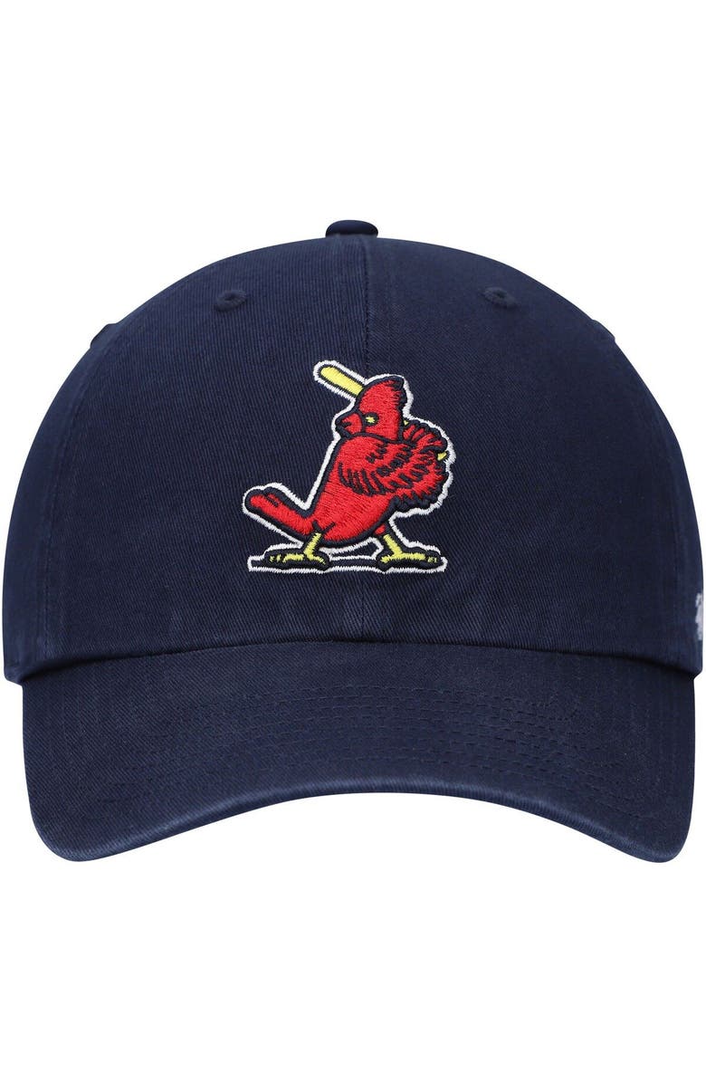 '47 Men's '47 Navy St. Louis Cardinals Logo Cooperstown Collection Clean Up Adjustable Hat, Alternate, color, Navy