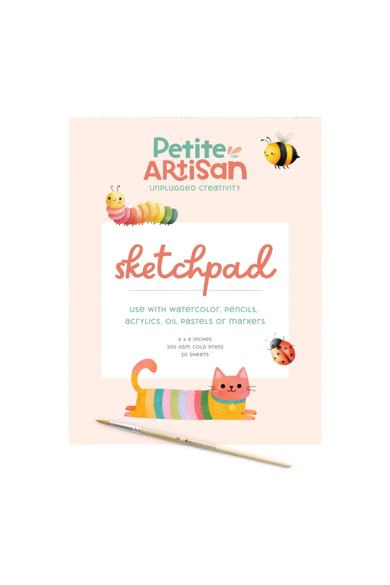 Kids Watercolor Sketch Pad, Main, color, Yellow paper
