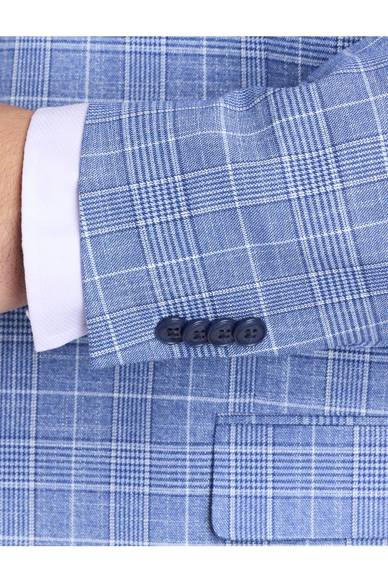 Big & Tall Glen Plaid Sport Coat, Alternate, color, BLUE