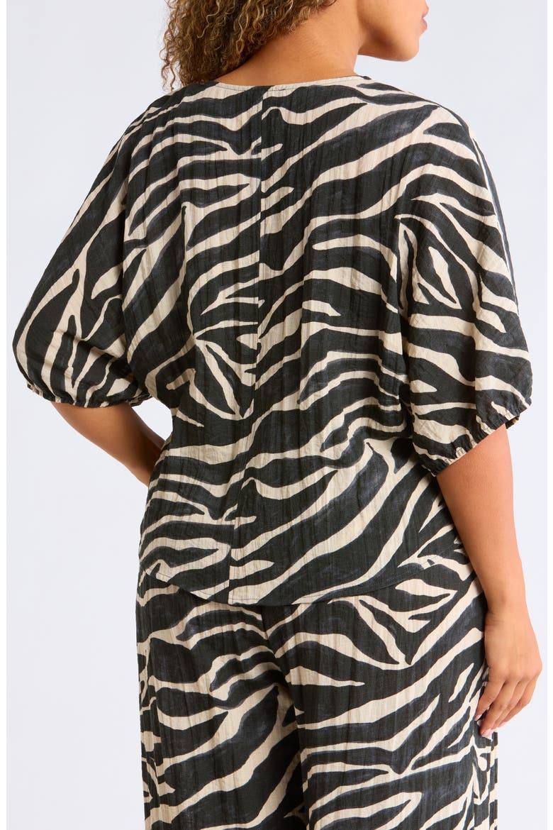 Dolman Bubble Sleeve Top, Alternate, color, CHARCOAL/ ECRU