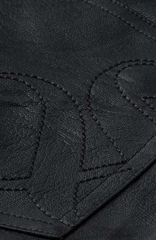 Scotch & Soda High Waist Faux Leather Shorts In Black