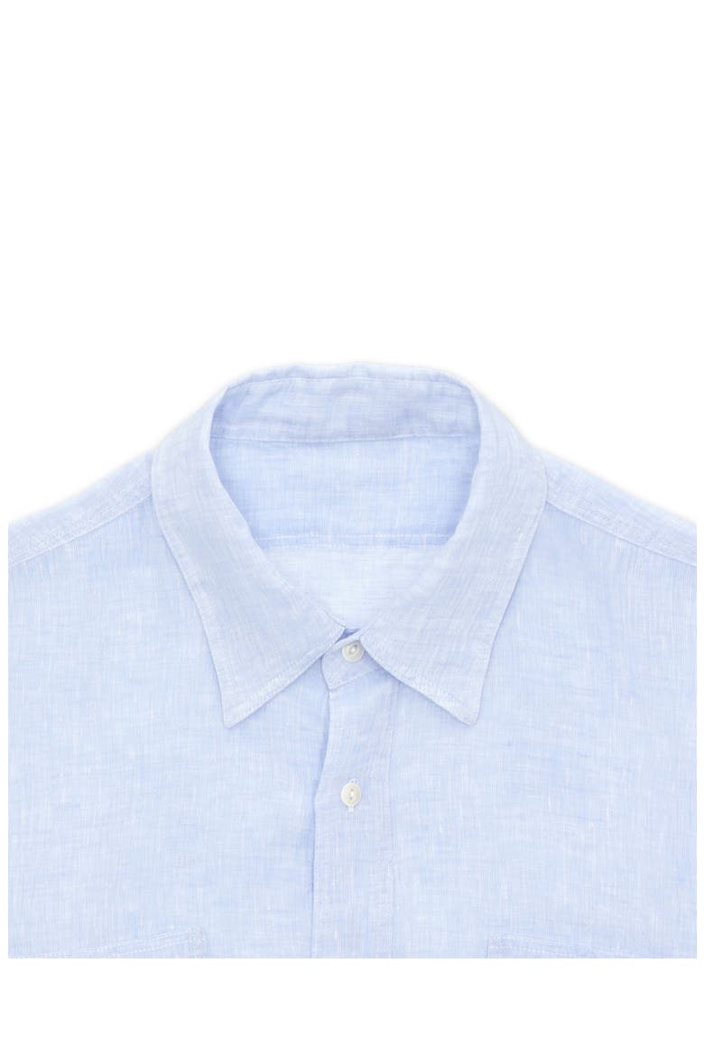 Work Linen Shirt, Alternate, color, SKY