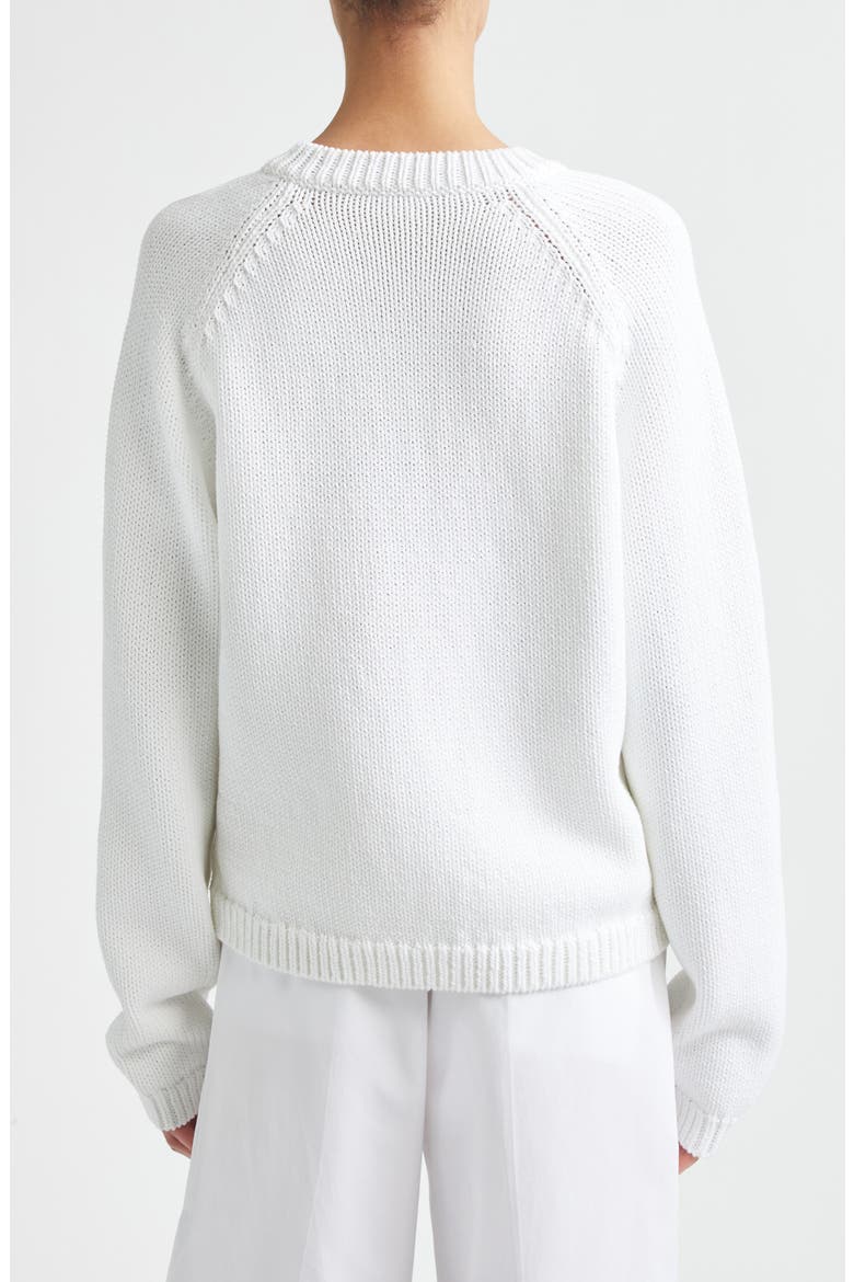 Hammered Button Organic Cotton Cardigan, Alternate, color, WHITE