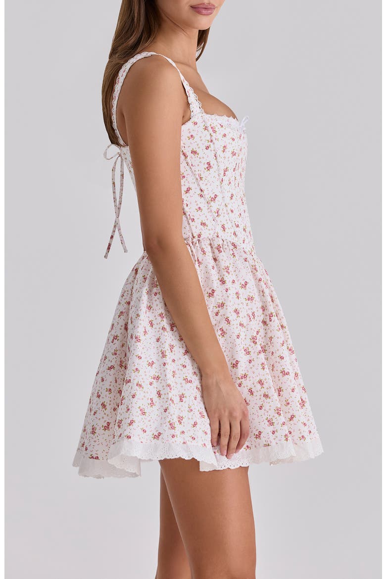 Ami Corset Minidress, Alternate, color, WHITE DAINTY