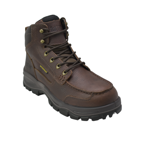 6" Tumbled Leather Moc Toe Waterproof Work Boots