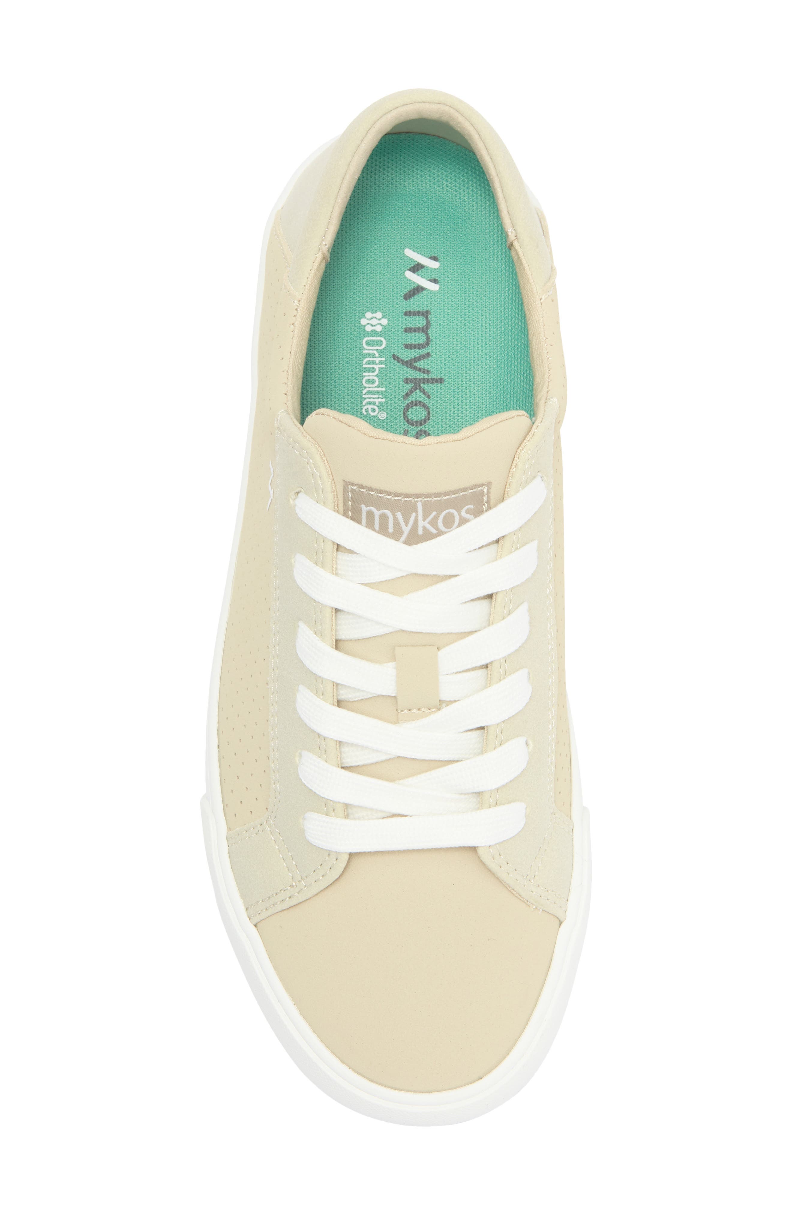 Mykos Vita Perforated Low Top Sneaker, Alternate, color, Beige Perf