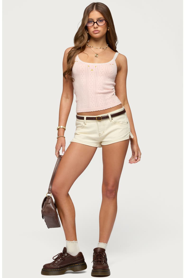 Rosaliee Pointelle Tank, Alternate, color, PINK