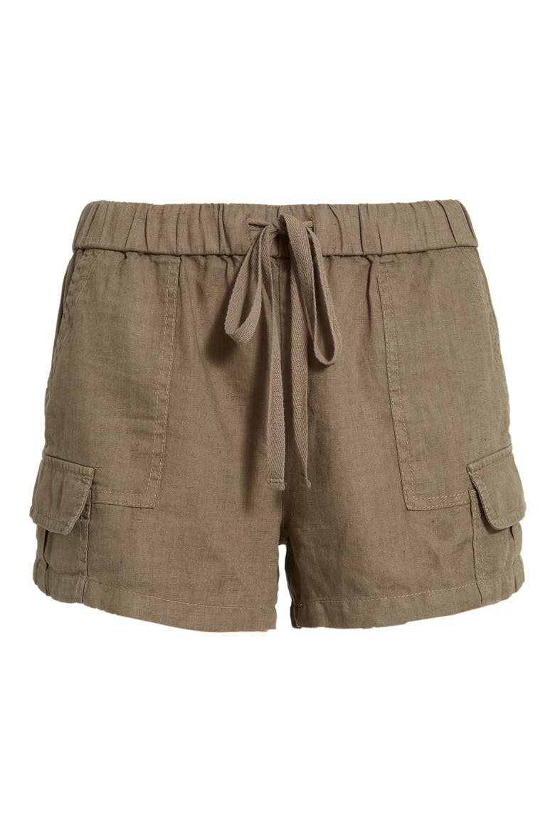 Ilya Linen Cargo Shorts, Alternate, color, FATIGUE