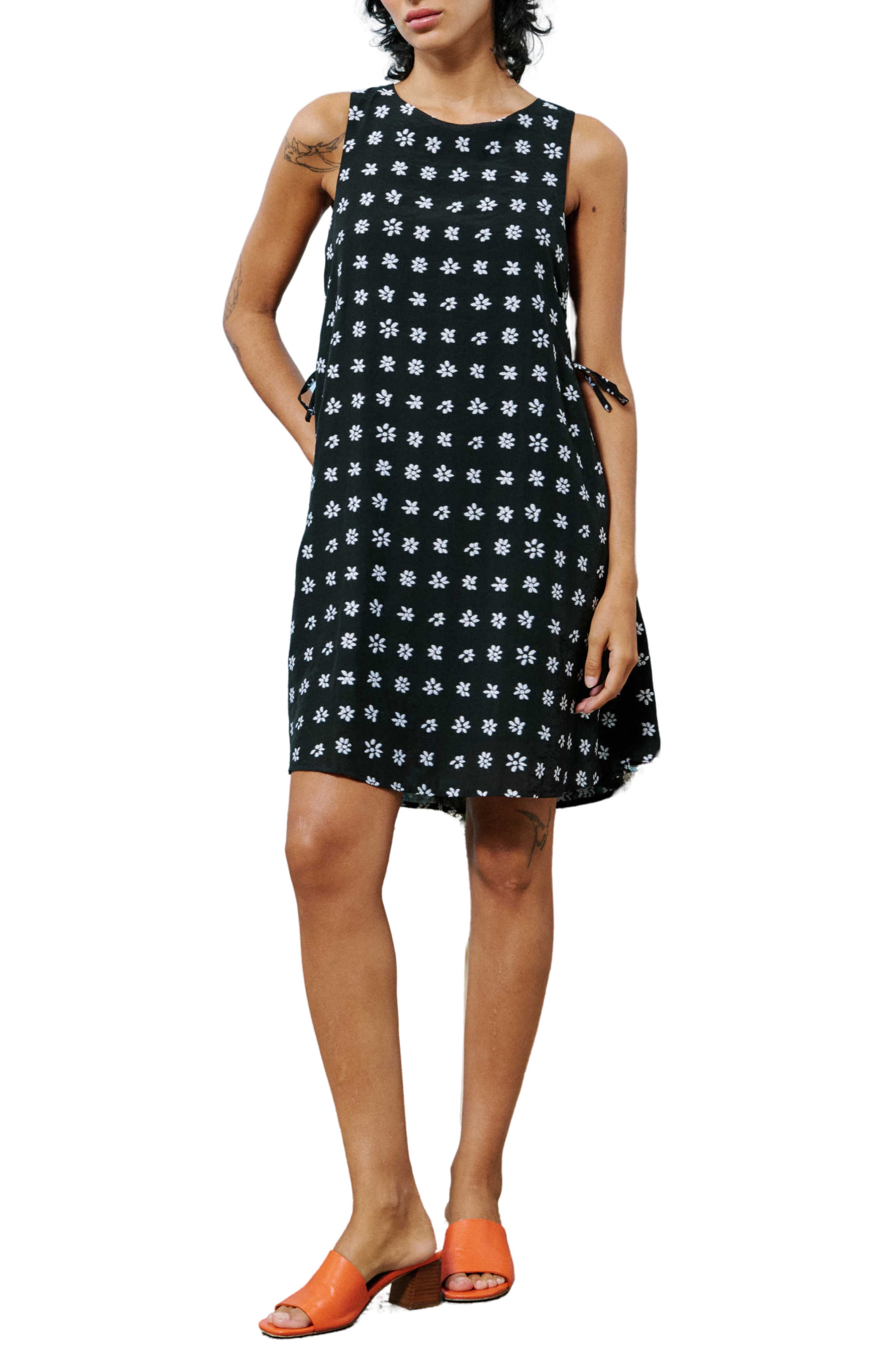 FRNCH Annwen Floral Print Sleeveless A-Line Dress