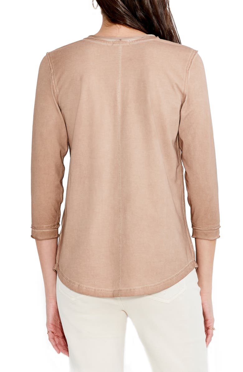 NZT by NIC+ZOE Rolled V-Neck Top, Alternate, color, 