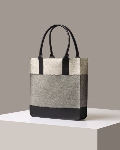 Graf & Lantz Graf Lantz Jaunt Merino Wool Tote In Granite/black