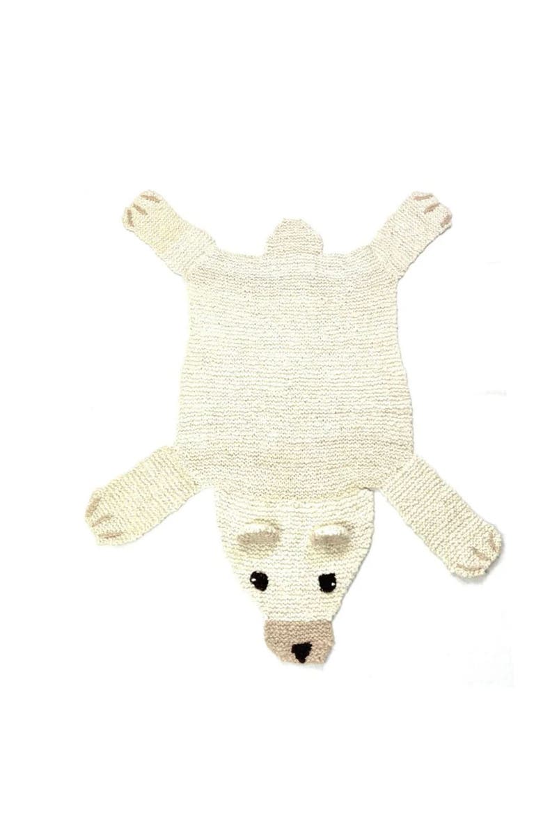 Finn + Emma Organic Wool Play Mat + Nursery Rug | Polar Bear, Main, color, Ivory