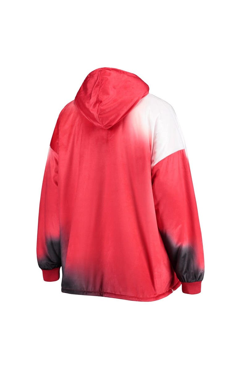 FOCO Scarlet/White Nebraska Huskers Sherpa Big Logo Gradient Reversible Hoodeez, Alternate, color, 