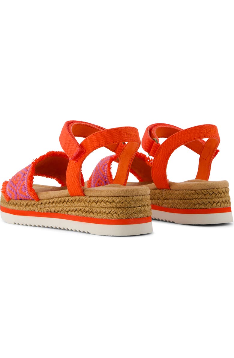 TOMS Kids' Diana Ankle Strap Espadrille Platform Wedge Sandal, Alternate, color,