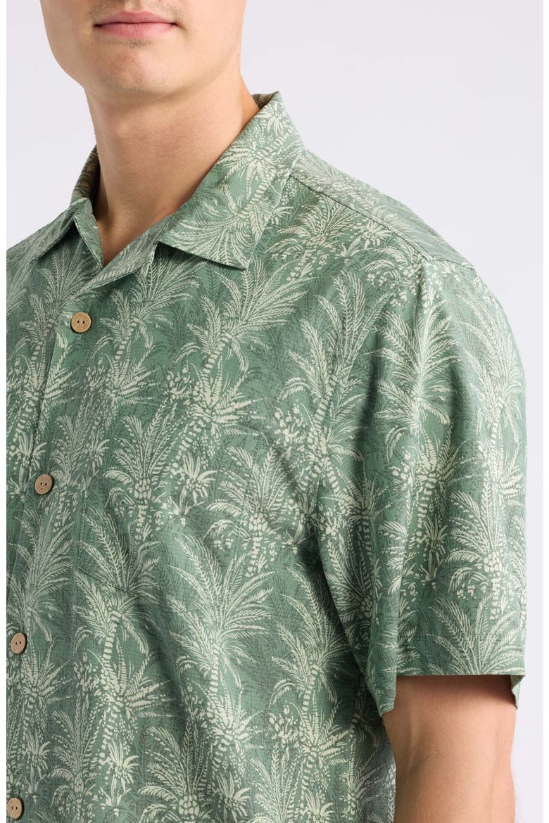 Coastal Ease Palm Court IslandZone® Short Sleeve Button-Up Shirt, Alternate, color, DESERT SAGE