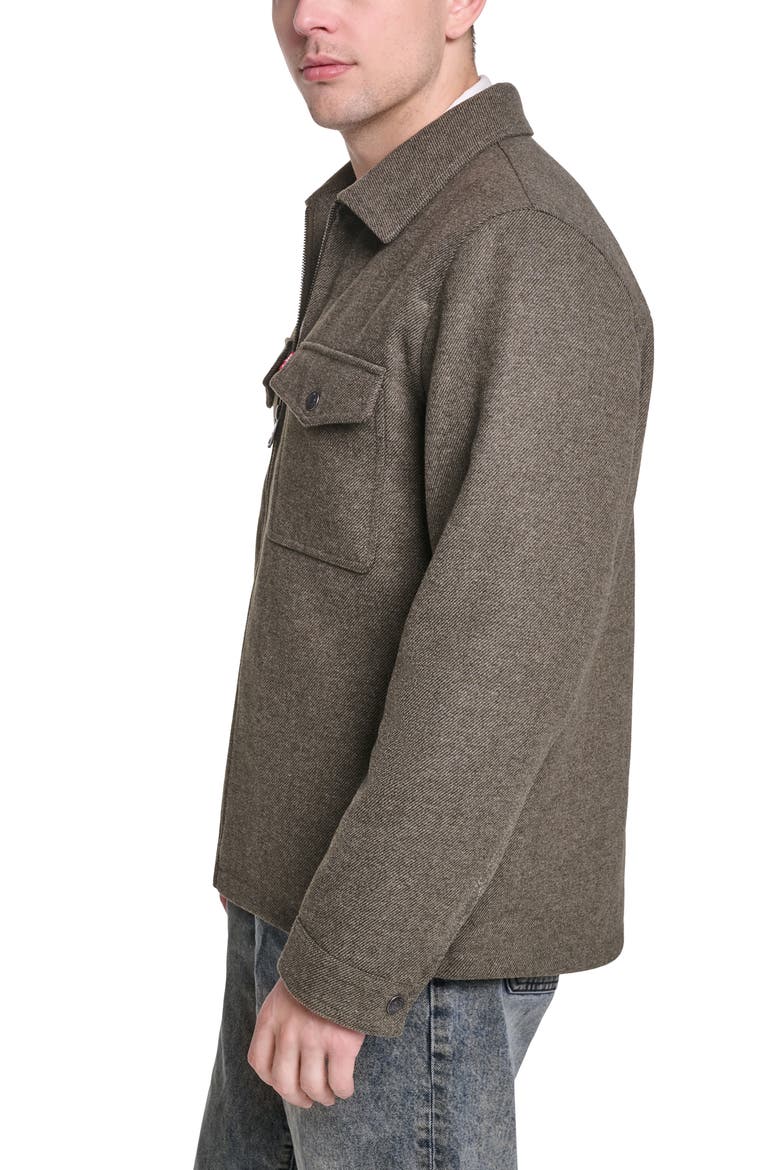 Zip Front Shacket, Alternate, color, OLIVE