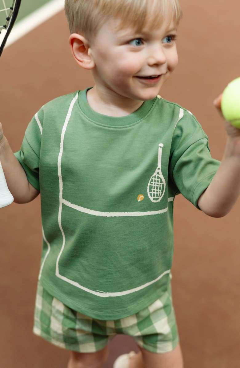 Pehr Kids' Drop Shoulder Organic Cotton T-Shirt, Alternate, color, Match Point