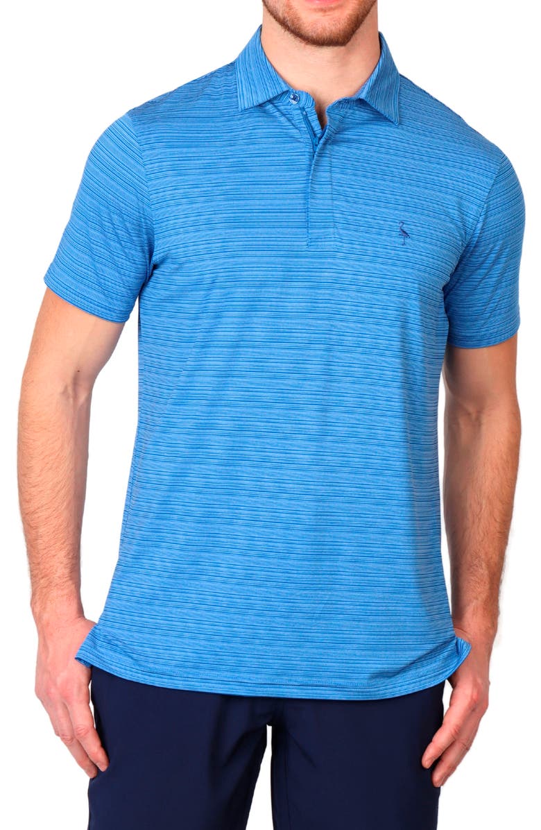 TailorByrd Variegated Stripe Performance Polo, Main, color, Blue