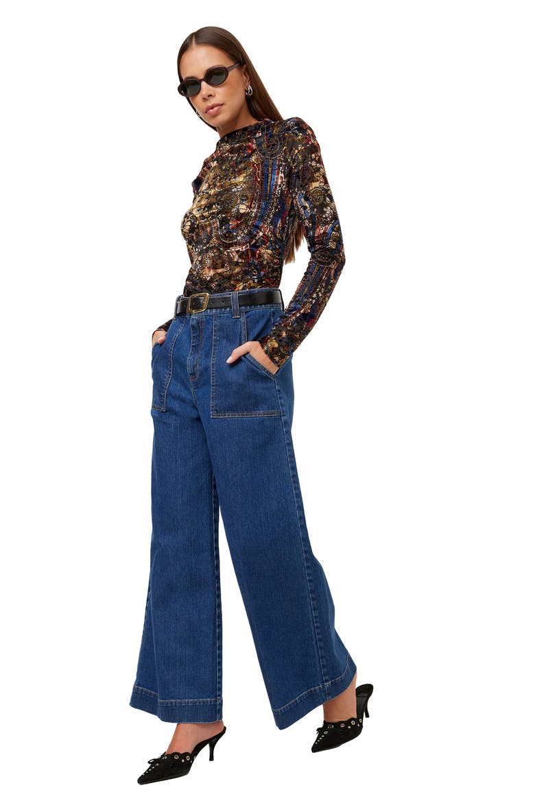 Ryder High Waist Wide Leg Jeans, Alternate, color, DENIM
