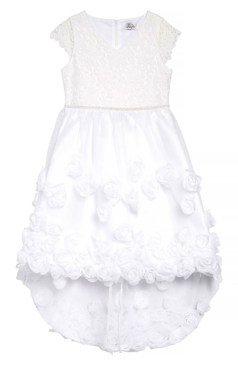 Us Angels Flutter Sleeve High/Low Dress, Main, color, 