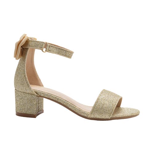 Tulleen Glitter Block-heels Sandals In Gold
