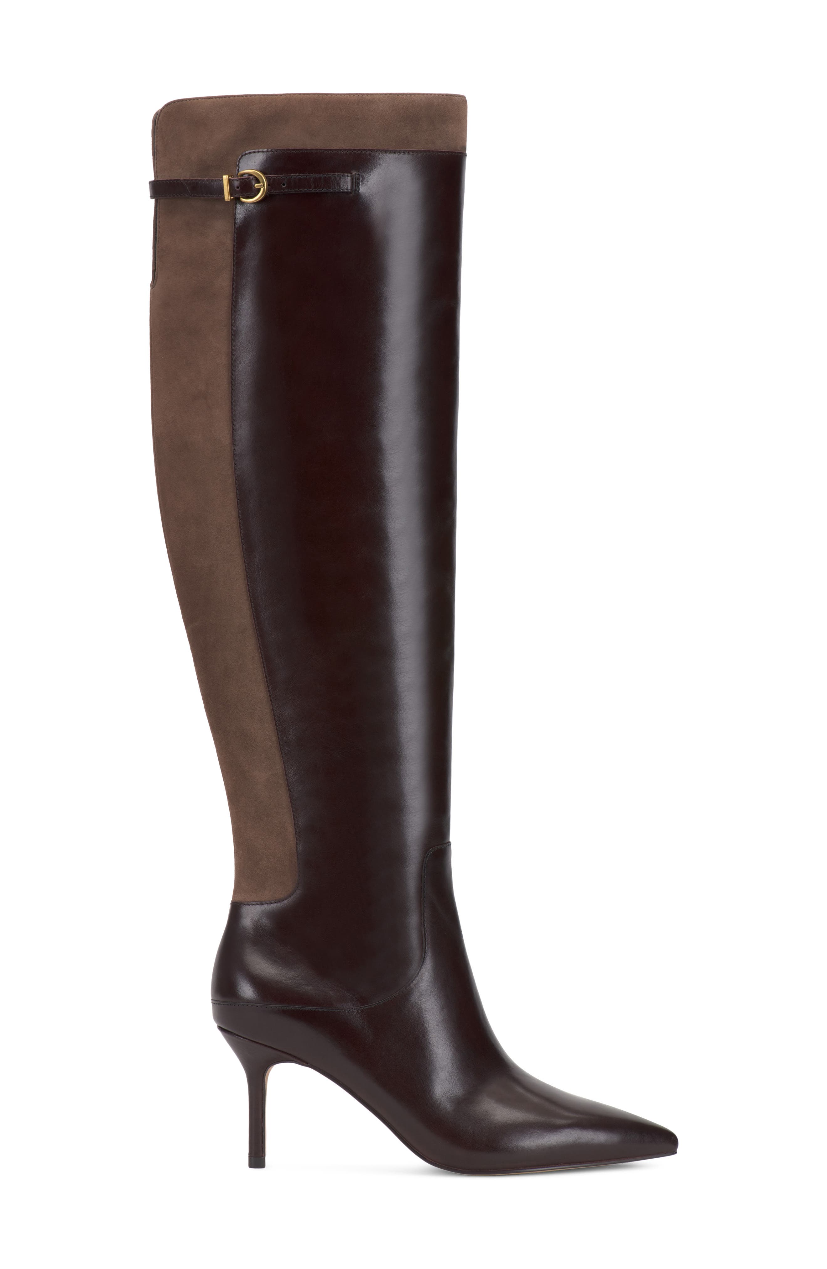 Meleis Croc Embossed Knee High Boot, Alternate, color, BROWNIE