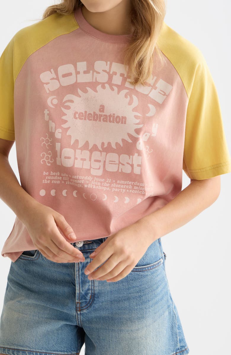 Scotch & Soda Artwork Loose Fit Cotton Graphic T-Shirt, Alternate, color, 